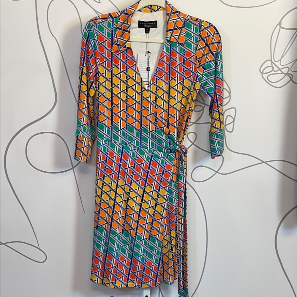 Laundry By Shelli Segal- Midi Wrap Dress size 4